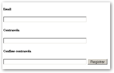 Formulario de ejemplo para probar el funcionamiento de form_validation