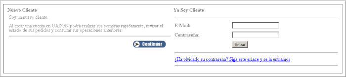 Formulario de login de usuario Formulario de login de usuario